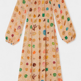 Vestido Estilo Hada Alvie con Estampado de Conchas Marinas