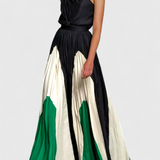 Vestido Maxi Antía Off-Shoulder con Estampado Elegante