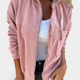 Chaqueta de Pana Lorca con Capucha y Cremallera
