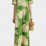 Mono Elli Verde con Estampado de Monstera