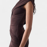 Vestido Mini Asimétrico Velia con Draping