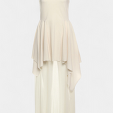Vestido Largo Hollis con Cuello Halter y Espalda Abierta