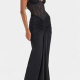 Vestido Corset Angelina con Falda Maxi Fruncida