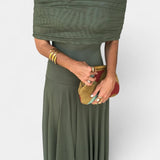Vestido Maxi Tie-Dye de Un Hombro Jessamy