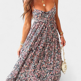 Vestido Maxi Floral Reyna con Espalda Abierta