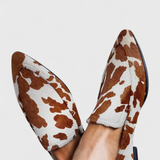 Mocasines de Cuero Grecia con Tacón Bajo y Punta Afilada