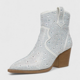 Botas Elegantes Berenice con Patchwork y Cierre Lateral