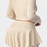 Conjunto de Top Largo Daline y Falda Mini con Volantes