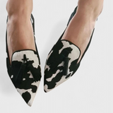 Mocasines Fermina Elegantes con Punta Afilada y Diseño Bicolor