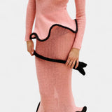 Conjunto de Falda de Punto Stormi con Bordes Volantes