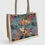 Bolsa de Yute Taila con Estampado Floral y Diseño Ecológico