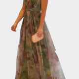 Vestido Maxi Floral Ingrid con Escote en V