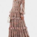 Vestido Maxi de Estampado Paisley Vintage Ayla