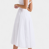 Vestido Midi Margie con Escote en V y Estampado Floral Romántico