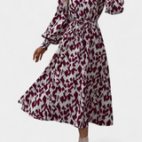 Vestido Nerin A-Line con Estampado de Leopardo y Cintura Ajustable