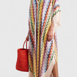 Kaftán Imelda de Crochet con Flecos Decorativos y Corte Suelto
