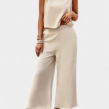 Conjunto Lavinia de Top y Pantalones Cortos en Lino y Algodón