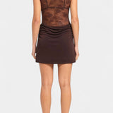 Vestido Mini Sin Mangas de Encaje Nottola