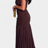 Vestido Bodycon de Malla Plisada Noelia