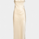Vestido Midi Halter Elvera con Roseta