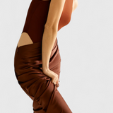 Vestido Maxi Mafalda con Estilo de Top de Tirantes y Silueta Ajustada