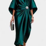 Vestido Largo de Satén Ubelia Luxe