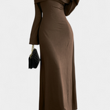 Vestido Largo Ajustado de Un Hombro Adia