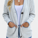 Cardigan Casual Sana con Bolsillos