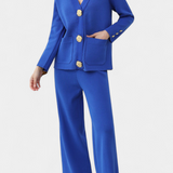 Conjunto Aireen de Punto con Cárdigan y Pantalones de Pierna Ancha