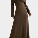 Vestido Largo Ajustado de Un Hombro Adia