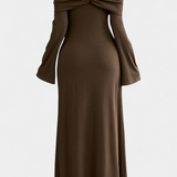 Vestido Largo Ajustado de Un Hombro Adia