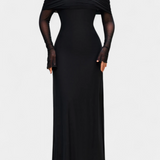Vestido de Malla Ajustado Lorelei con Escote Recto