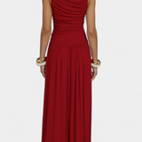 Vestido Maxi Maddy sin Mangas con Drapado Lateral