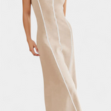 Vestido Maxi Bicolor Santona Sin Mangas