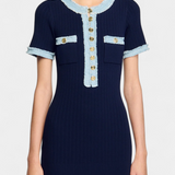 Vestido Midi de Punto Alexia con Detalle