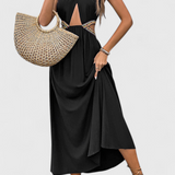 Vestido Midi Halter Sorina con Corte