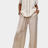 Conjunto de Primavera de Dos Piezas Blasa con Estilo Sofisticado
