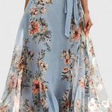 Vestido Midi Floral Arlet con Escote en V y Silueta Femenina