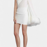 Vestido Ajustado Nivalis con Volantes y Escote en V