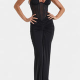 Vestido Corset Angelina con Falda Maxi Fruncida