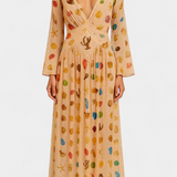 Vestido Estilo Hada Alvie con Estampado de Conchas Marinas