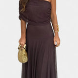 Vestido Maxi Tie-Dye de Un Hombro Jessamy