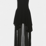 Vestido Largo Hollis con Cuello Halter y Espalda Abierta