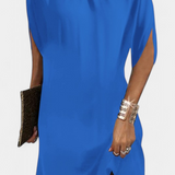 Vestido Midi Atemporal Haruna con Cuello Redondo