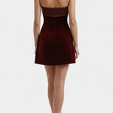 Vestido Mini de Terciopelo Sariya con Dobladillo