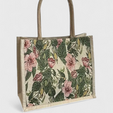 Bolsa de Yute Taila con Estampado Floral y Diseño Ecológico