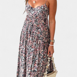 Vestido Maxi Floral Reyna con Espalda Abierta