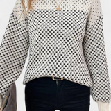 Jersey Rachael de Bloques de Color con Cuello Redondo
