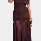 Vestido Bodycon de Malla Plisada Noelia
