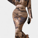 Vestido Eulalie con Mangas Murciélago y Escote en V